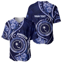 Personalised FSM Chuuk Baseball Jersey Ocean Floral Pattern LT05 - Polynesian Pride
