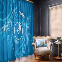 FSM Yap Window Curtain Ocean Floral Pattern