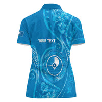 Personalised FSM Yap Women Polo Shirt Ocean Floral Pattern