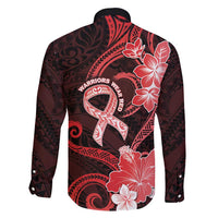 Heart Health Awareness Family Matching Short Sleeve Bodycon Dress and Hawaiian Shirt Warrior Wears Red Polynesian Style