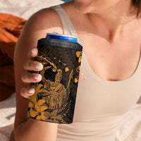 Hawaii King Kamehameha Day 4 in 1 Can Cooler Tumbler Polynesian Pattern Mix Hibiscus Gold LT05 - Polynesian Pride