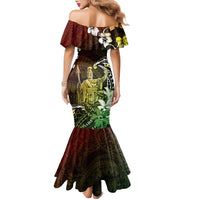 Hawaii King Kamehameha Day Family Matching Mermaid Dress and Hawaiian Shirt Polynesian Pattern Mix Hibiscus Reggae LT05 - Polynesian Pride