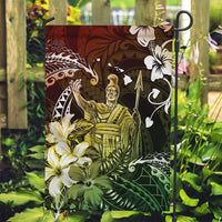 Hawaii King Kamehameha Day Garden Flag Polynesian Pattern Mix Hibiscus Reggae