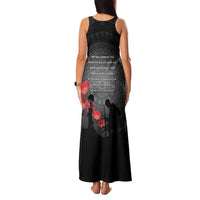 Cook Islands ANZAC Day Family Matching Tank Maxi Dress and Hawaiian Shirt Soldier Silhouette Remembrance LT05 - Polynesian Pride