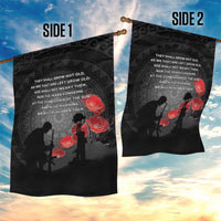 Cook Islands ANZAC Day Garden Flag Soldier Silhouette Remembrance