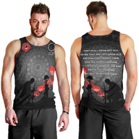 Cook Islands ANZAC Day Men Tank Top Soldier Silhouette Remembrance