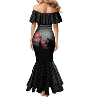 Cook Islands ANZAC Day Mermaid Dress Soldier Silhouette Remembrance