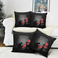 Cook Islands ANZAC Day Pillow Cover Soldier Silhouette Remembrance