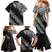 Hawaii Papakolea Born And Raised Family Matching Mermaid Dress and Hawaiian Shirt Hawaiian Tribal Pattern LT05 - Polynesian Pride