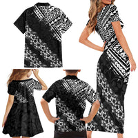 Hawaii Papakolea Born And Raised Family Matching Short Sleeve Bodycon Dress and Hawaiian Shirt Hawaiian Tribal Pattern LT05 - Polynesian Pride