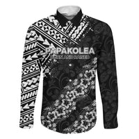 Hawaii Papakolea Born And Raised Family Matching Short Sleeve Bodycon Dress and Hawaiian Shirt Hawaiian Tribal Pattern LT05 Dad's Shirt - Long Sleeve Black - Polynesian Pride