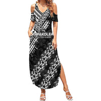 Hawaii Papakolea Born And Raised Summer Maxi Dress Hawaiian Tribal Pattern