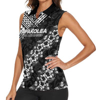 Hawaii Papakolea Born And Raised Women Sleeveless Polo Shirt Hawaiian Tribal Pattern