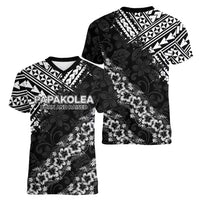 Hawaii Papakolea Born And Raised Women V-Neck T-Shirt Hawaiian Tribal Pattern