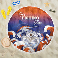Marshall Islands Fishermen's Day Beach Blanket It's Fishing Time LT05 One Size 150cm Orange - Polynesian Pride