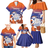 Marshall Islands Fishermen's Day Family Matching Mermaid Dress and Hawaiian Shirt It's Fishing Time LT05 - Polynesian Pride