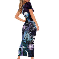 Personalised Polynesia Suicide Prevention Awareness Family Matching Short Sleeve Bodycon Dress and Hawaiian Shirt No Story Should End Too Soon LT05 - Polynesian Pride