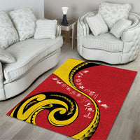 Papua New Guinea Independence Area Rug Special Style Red Version LT05 - Polynesian Pride