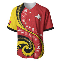 Papua New Guinea Independence Baseball Jersey Special Style Red Version LT05 Red - Polynesian Pride