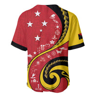 Papua New Guinea Independence Baseball Jersey Special Style Red Version LT05 - Polynesian Pride