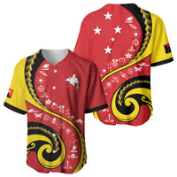 Papua New Guinea Independence Baseball Jersey Special Style Red Version LT05 - Polynesian Pride