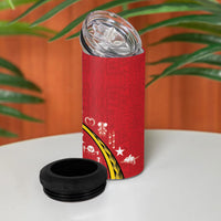 Papua New Guinea Independence 4 in 1 Can Cooler Tumbler Special Style Red Version LT05 - Polynesian Pride