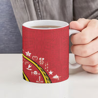 Papua New Guinea Independence Ceramic Mug Special Style Red Version LT05 - Polynesian Pride