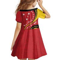 Papua New Guinea 50th Independence Anniversary Family Matching Tank Maxi Dress and Hawaiian Shirt Special Style Red Version LT05 - Polynesian Pride