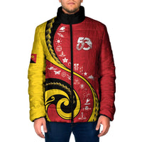 Papua New Guinea Independence Padded Jacket Special Style Red Version LT05 Red - Polynesian Pride