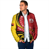 Papua New Guinea Independence Padded Jacket Special Style Red Version LT05 - Polynesian Pride