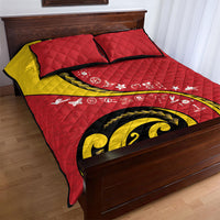 Papua New Guinea Independence Quilt Bed Set Special Style Red Version LT05 - Polynesian Pride