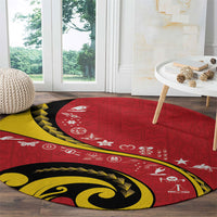 Papua New Guinea Independence Round Carpet Special Style Red Version LT05 - Polynesian Pride