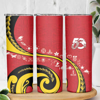 Papua New Guinea Independence Skinny Tumbler Special Style Red Version LT05 - Polynesian Pride