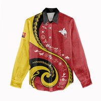 Papua New Guinea Independence Women Casual Shirt Special Style Red Version LT05 - Polynesian Pride
