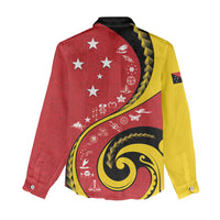 Papua New Guinea Independence Women Casual Shirt Special Style Red Version LT05 - Polynesian Pride