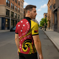 Papua New Guinea Independence Zipper Polo Shirt Special Style Red Version LT05 - Polynesian Pride