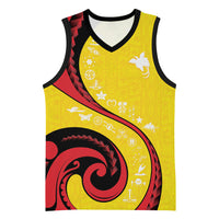 Papua New Guinea Independence Basketball Jersey Special Style Yellow Version LT05 Unisex Yellow - Polynesian Pride