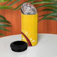 Papua New Guinea Independence 4 in 1 Can Cooler Tumbler Special Style Yellow Version LT05 - Polynesian Pride