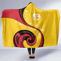 Papua New Guinea Independence Hooded Blanket Special Style Yellow Version LT05 One Size Yellow - Polynesian Pride