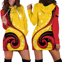 Papua New Guinea Independence Hoodie Dress Special Style Yellow Version LT05 - Polynesian Pride