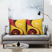 Papua New Guinea 50th Independence Anniversary Pillow Cover Special Style Yellow Version - Polynesian Pride