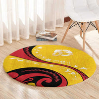 Papua New Guinea Independence Round Carpet Special Style Yellow Version LT05 - Polynesian Pride