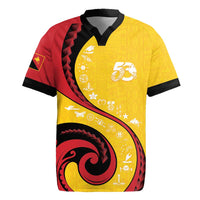 Papua New Guinea Independence Rugby Jersey Special Style Yellow Version LT05 Yellow - Polynesian Pride