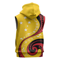 Papua New Guinea Independence Sleeveless Zip Hoodie Special Style Yellow Version LT05 - Polynesian Pride