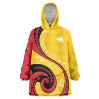 Papua New Guinea Independence Wearable Blanket Hoodie Special Style Yellow Version LT05 One Size Yellow - Polynesian Pride