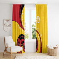 Papua New Guinea Independence Window Curtain Special Style Yellow Version LT05 - Polynesian Pride