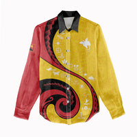 Papua New Guinea Independence Women Casual Shirt Special Style Yellow Version LT05 - Polynesian Pride