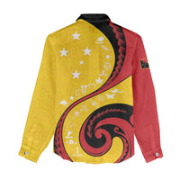 Papua New Guinea Independence Women Casual Shirt Special Style Yellow Version LT05 - Polynesian Pride