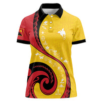 Papua New Guinea Independence Women Polo Shirt Special Style Yellow Version LT05 Female Yellow - Polynesian Pride