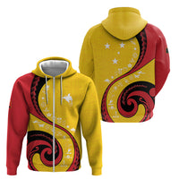 Papua New Guinea Independence Zip Hoodie Special Style Yellow Version LT05 - Polynesian Pride